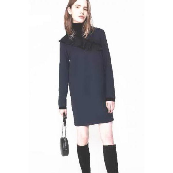 ARCADIA 襟元デザインワンピース 紺 SPORTMAX CODE