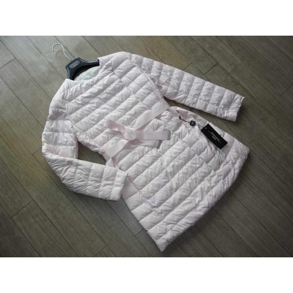 ABAVO-13 リヴァーシブル薄手春ダウンコート ピンク/ベージュ MaxMara WEEKEND