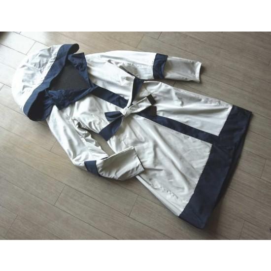 NOVERAC リヴァーシブルスプリングコート 紺/アイヴォリー 'S MaxMara CUBE