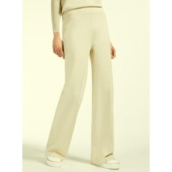 PAVIA シャイニー素材 ニットパンツ ゴールドベージュ MaxMara STUDIO