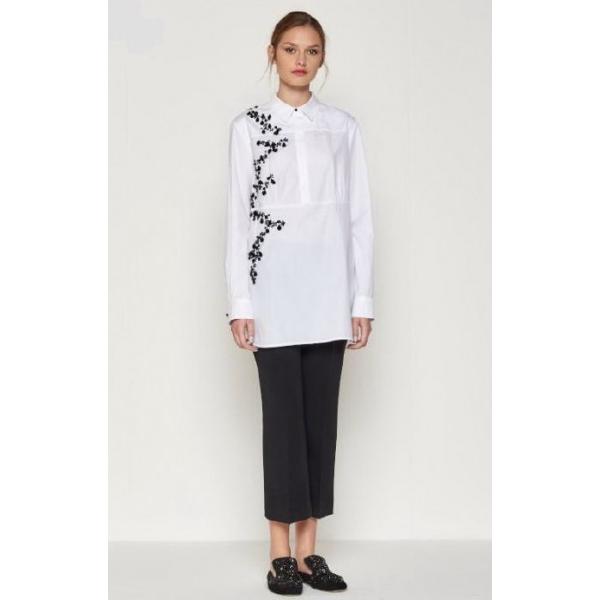 ALLER ビーズ刺繍 チュニック丈ブラウス 白 MaxMara STUDIO