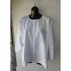 Vega ストライプ切り替えデザイン コットンブラウス 白 ブルー Maxmara Weekend 新作 Www Energytribune Com