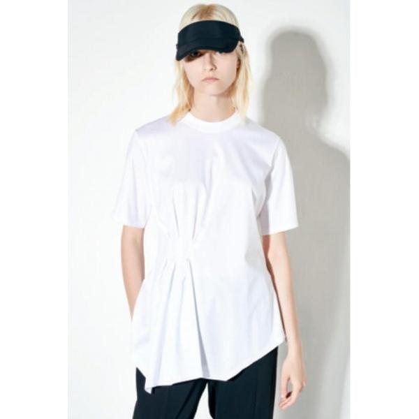 NORA ギャザーデザイン 半袖カットソー 白 SPORTMAX CODE