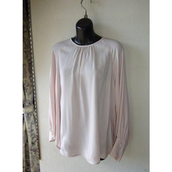 CONGO-09 シルク混 ギャザー襟ブラウス パウダーピンク MaxMara STUDIO