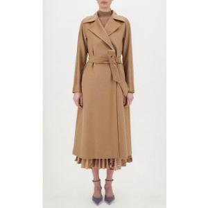 3ABELIA-06 ピックステッチ入り ベルテッドコート キャメル MaxMara STUDIO｜gre