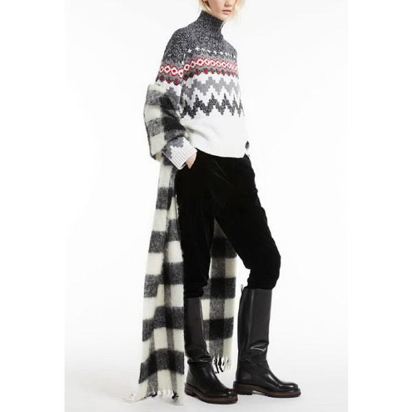 MASER  ジャガードハイネックニット グレー系 MaxMara WEEKEND