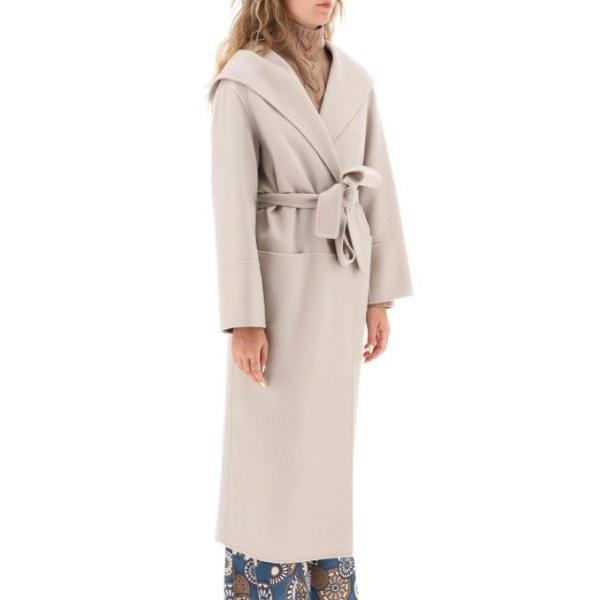 FABIO  ダブルフェイス ハンドメイドフード付き定番コート グレージュ 'S MaxMara