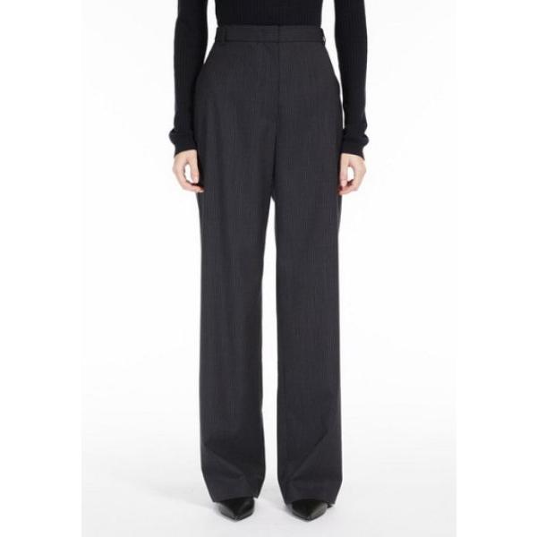 GIRANTE  ピンストライプ ワイド系ギャバジンパンツ 濃紺 MaxMara STUDIO