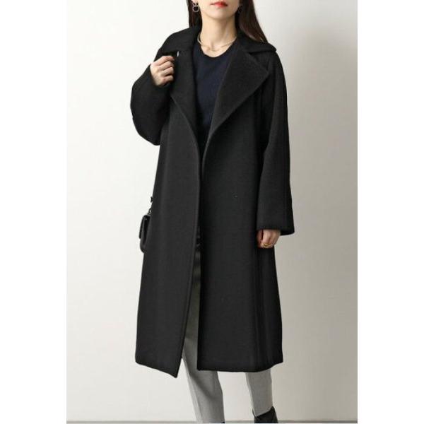 BERNARD  アウトポケットデザイン ローブコート 黒 MaxMara STUDIO