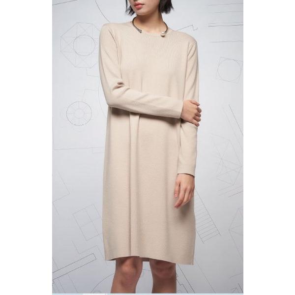 GETTONE ジャージ素材シンプルニットワンピース ライトベージュ MaxMara LEISURE