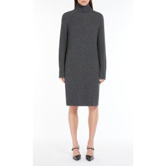 EBRIDI カシミアブレンド ニットワンピース グレー MaxMara STUDIO