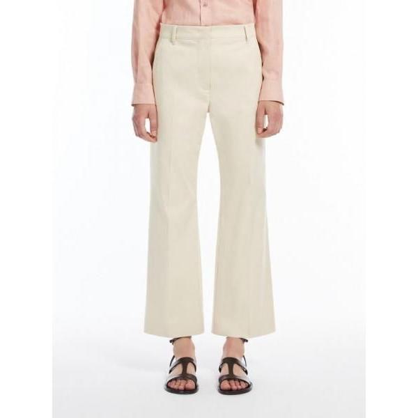 BOSSO コットンギャバジン クロップドフレアパンツ アイヴォリー MaxMara WEEKEND