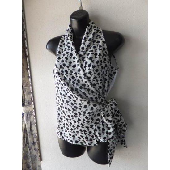 PESCHE シルクコンビ ノースリーヴカシュクールブラウス MaxMara ファースト