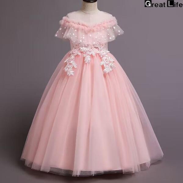 キッズドレス 子供 ドレス プリンセス ドレス 子どもドレス ワンピース 結婚式 ピアノ発表会 ロン...