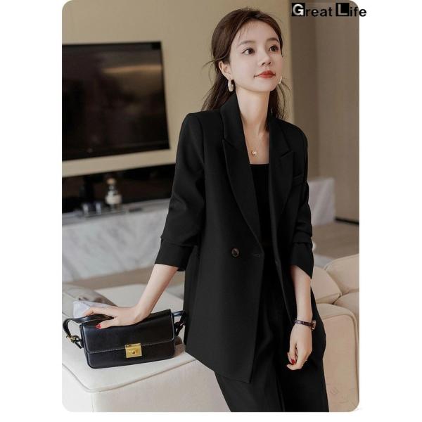 ワイドパンツスーツ パンツスーツ レディース セットアップ ジャケット 上下 2点セット 洗える 大...