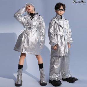 トレンチコート シルバー 手袋 キッズ ダンス...の詳細画像4