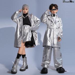 トレンチコート シルバー 手袋 キッズ ダンス...の詳細画像5