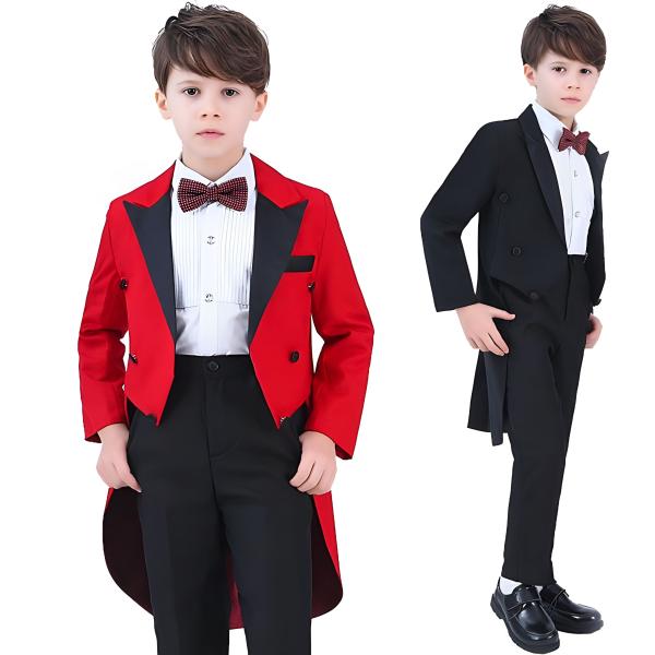 子供 スーツ 燕尾服 キッズ ステージ衣装 ダンス衣装 舞台衣装 タキシード 子供服 黒 フォーマル...