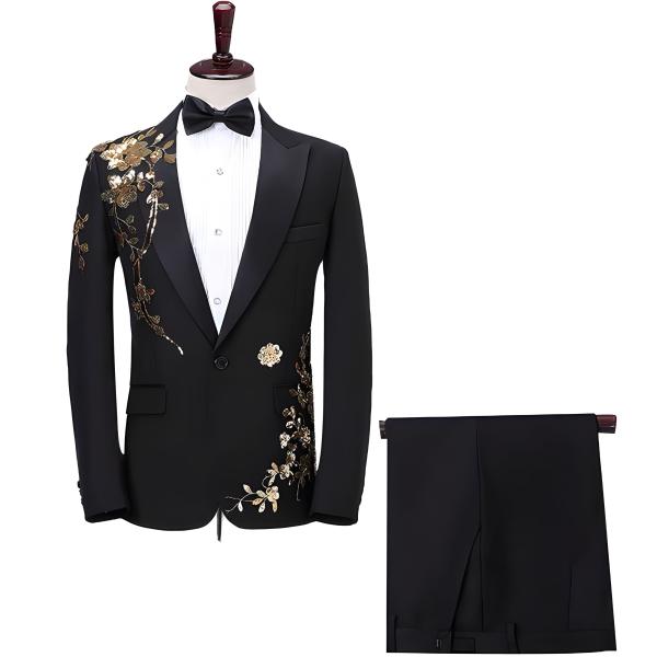 ステージ衣装 メンズ スーツ セットアップ 男性 ステージジャケット パンツ 上下2点セット スパン...