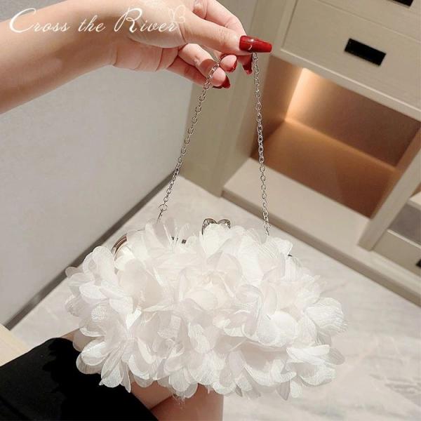 ウェディング バッグ ドレス パーティーバッグ 2way ハンドバッグ スマホショルダー 白 黒 レ...