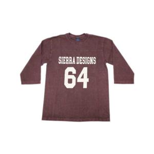 good on グッドオン シェラデザインズ 7分袖 ８０SフットボールTシャツ ピグメントボルドー...