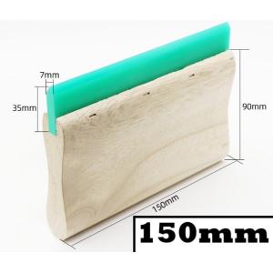 スキージー シルクスクリーン印刷 木製 150mm スキージ 木製ハンドル ゴム インク スクレーパ...