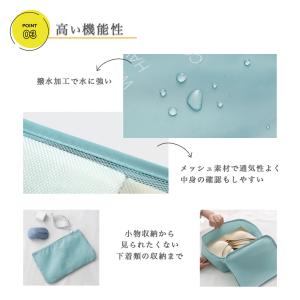 トラベルポーチ パッキング 8点セット 吊るせ...の詳細画像4