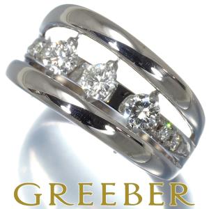 ダイヤ リング ダイヤモンド 0.50ct ダンシングストーン K18WG  GENJ