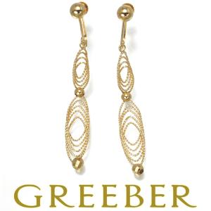 イヤリング 透かし スクリュー ミラーボール K18YG  GENJ 限界値下げ品