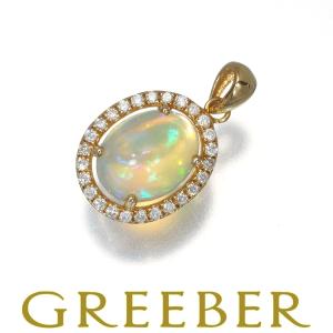 オパール 1.13ct ダイヤ 0.139ct ペンダントトップ K18YG  GENJ 大幅値下げ品｜greeber01