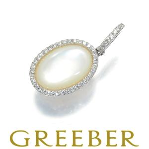 シェル ダイヤ 0.27ct ペンダントトップ K18WG  GENJ 大幅値下げ品｜greeber01