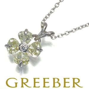 平和堂 ネックレス ダイヤ 1.02ct  フラワー ハートシェイプカット Pt950  BLJ/GENJ 大幅値下げ品｜greeber01