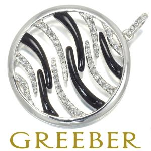 オニキス ダイヤ 0.41ct ペンダントトップ K18WG GENJ｜greeber01