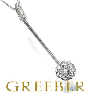 コロネット ネックレス ダイヤ 0.33ct  スウィング K18WG BLJ/GENJ｜greeber01