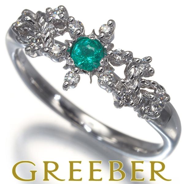 パライバトルマリン 0.113ct ダイヤ ダイヤモンド 0.137ct リング K18WG 指輪 ...