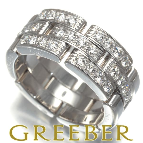 カルティエ リング ダイヤ ダイヤモンド マイヨンパンテール ハーフ 3ロウ 50号 K18WG 修...