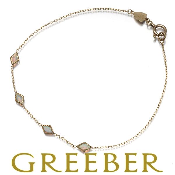 アガット ブレスレット オパール 4P ステーション K10YG BLJ 限界値下げ品