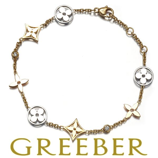 ルイヴィトン ブレスレット ダイヤ ダイヤモンド モノグラムイディール スリーカラー K18YG/W...