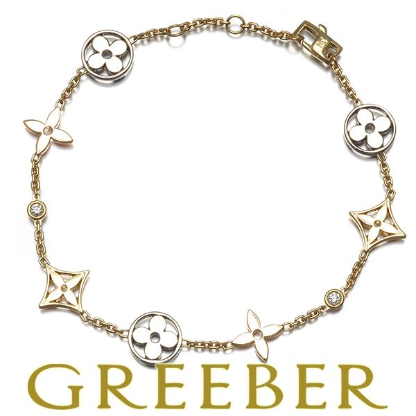 ルイヴィトン ブレスレット ダイヤ ダイヤモンド モノグラムイディール 2P スリーカラー K18Y...