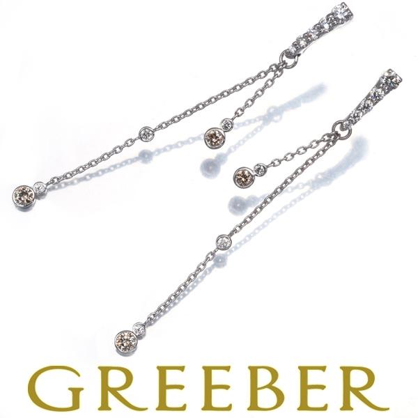 カシケイ ピアス ダイヤ ダイヤモンド 0.30ct/0.52ct 揺れる K18WG/Pt900 ...