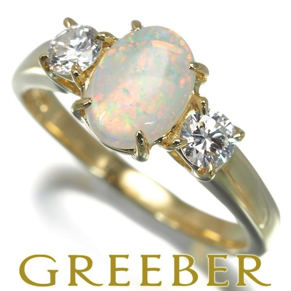 レア品 ティファニー リング ホワイトオパール ダイヤ ダイヤモンド 12号 K18YG 指輪 BL...