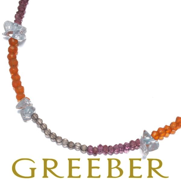 スタージュエリー ネックレス マルチカラーストーン ロング K10YG/シルバー 925 BLJ/G...