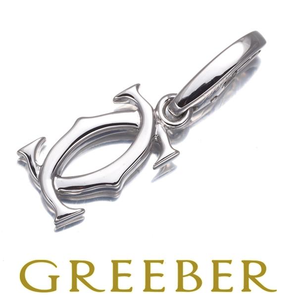 カルティエ ペンダントトップ 2C ドゥーブルC C2 チャーム K18WG 【中古】BLJ