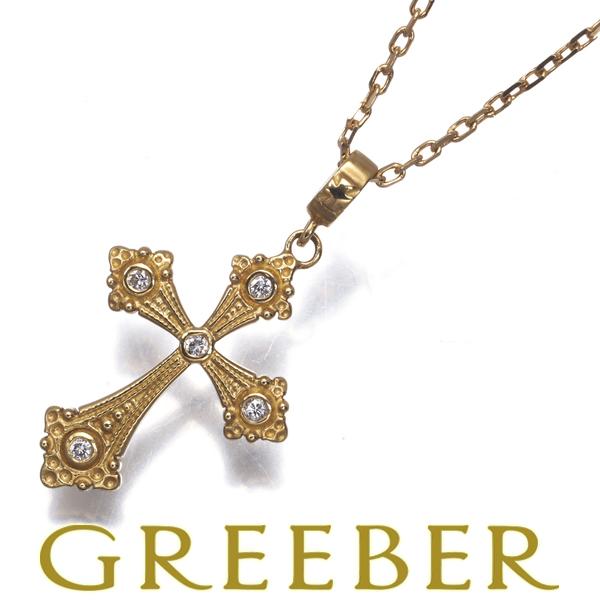 ローリーロドキン ネックレス ダイヤ ダイヤモンド クロス K18YG BLJ