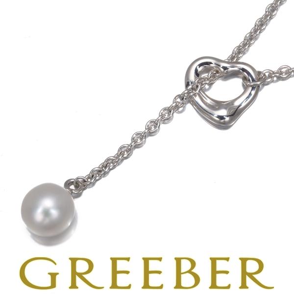 ティファニー ネックレス パール 真珠 7.7mm オープンハート ラリアット シルバー 925 B...