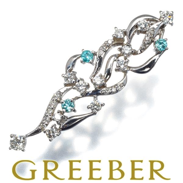 パライバトルマリン 0.11ct ダイヤ ダイヤモンド 0.55ct 透かし ペンダントトップ K1...