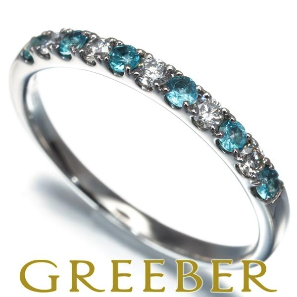 パライバトルマリン 0.24ct ダイヤ ダイヤモンド 0.19ct リング Pt900 ソーティン...