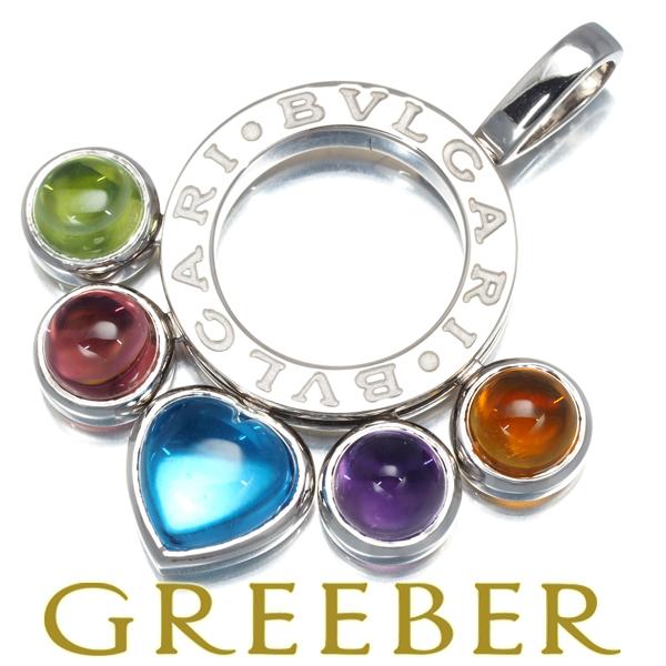 ブルガリ アレグラ ペンダントトップ トパーズ アメジスト ペリドット トルマリン マルチカラー K...