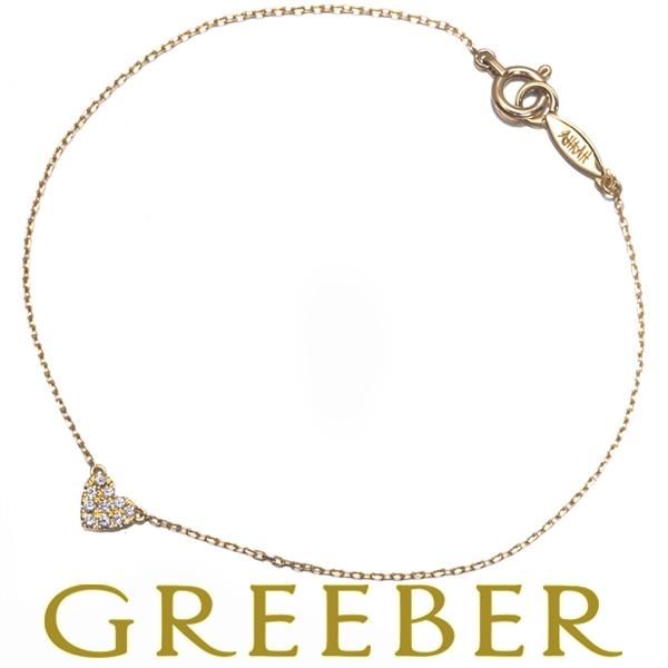 アーカー ブレスレット ダイヤ ダイヤモンド 0.05ct ハートパヴェ K18YG BLJ