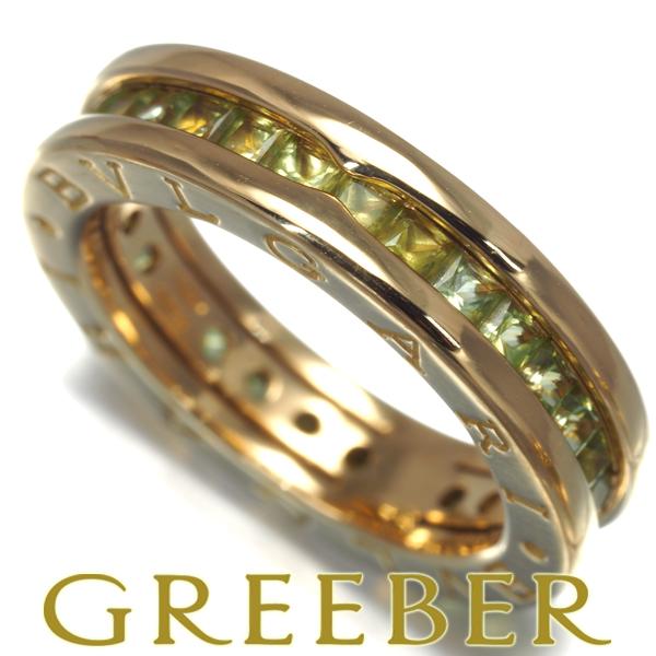 ブルガリ リング ペリドット ビーゼロワン B-ZERO1 フルエタニティ XS 49号 K18YG...